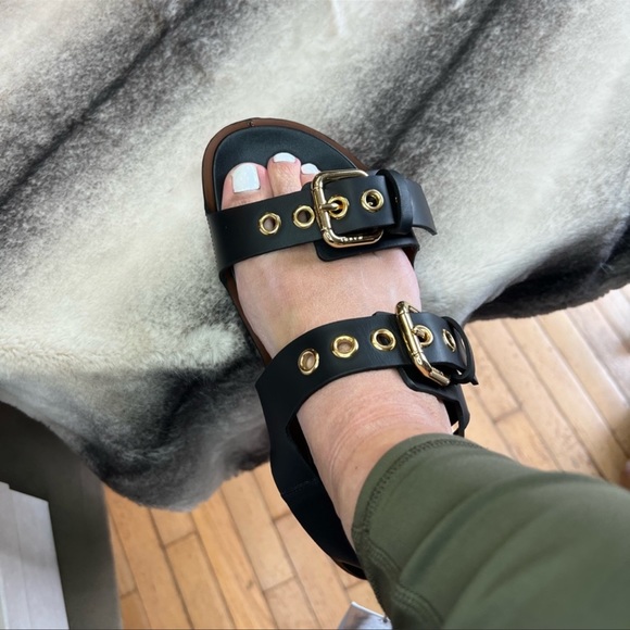 Marni Fussbett Leather Wrap Black/Maroon Sandals - Picture 6 of 9